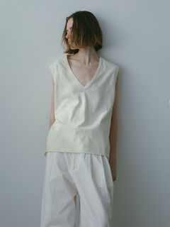 ヘンプコットンスリーブレスプルオーバー - IVORY