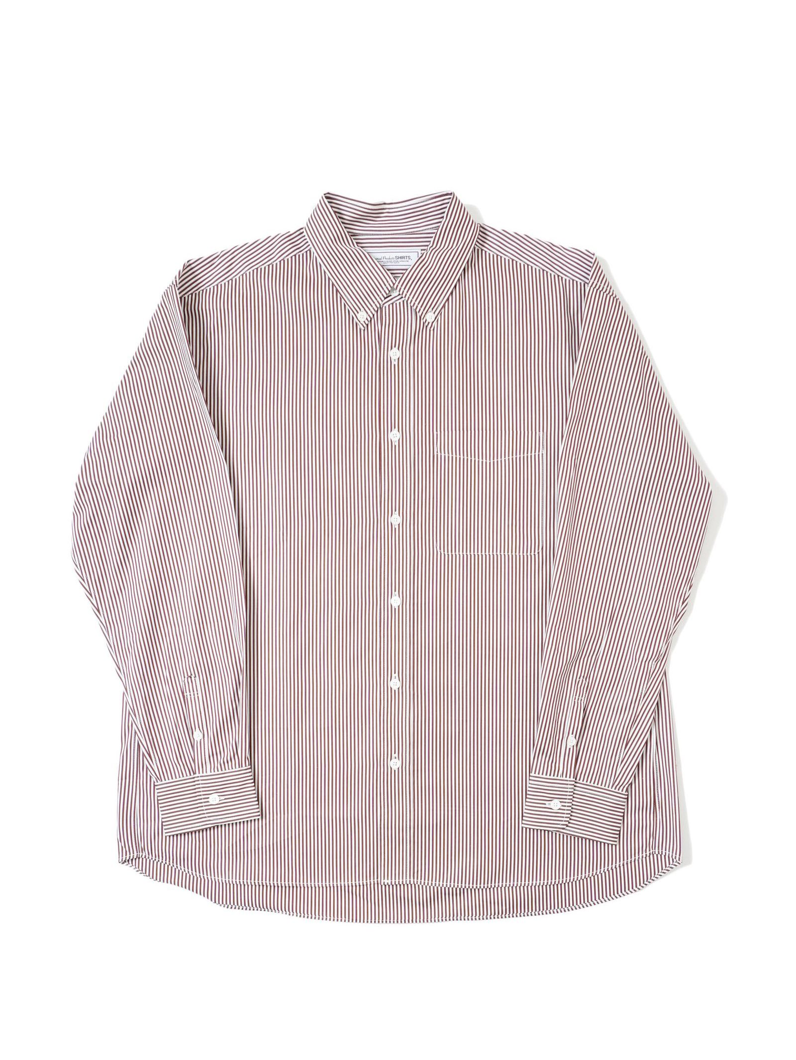 T.M.Stripe B.D Shirt - BROWN