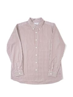 T.M.Stripe B.D Shirt - BROWN