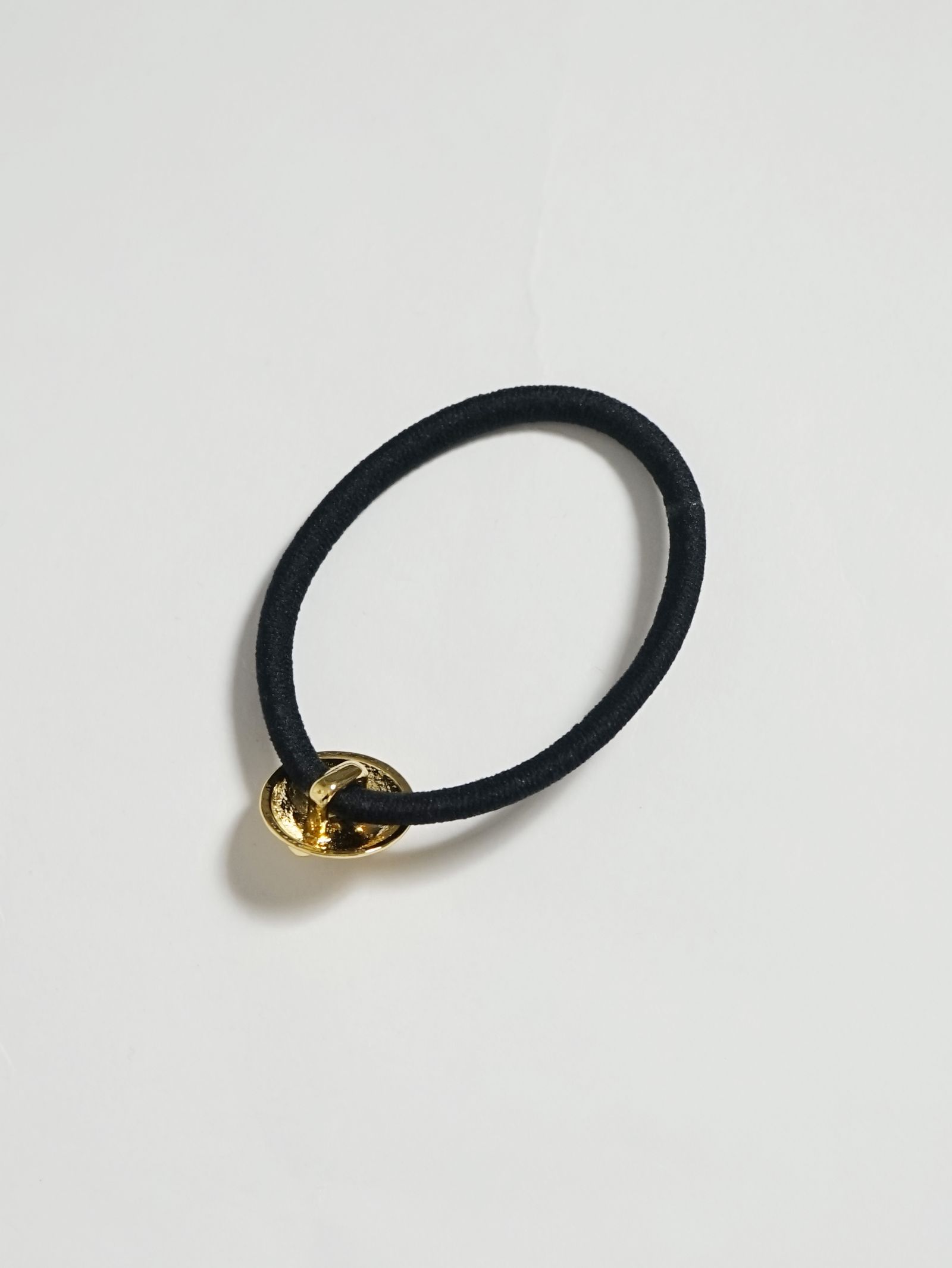 ロゴヘアゴム - S LOGO HAIR TIE - GOLD BLACK