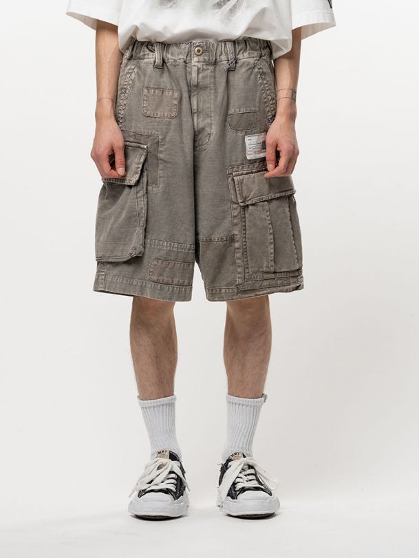 リペアドカーゴショーツ - REPAIRED CARGO ST (LT/GREY)