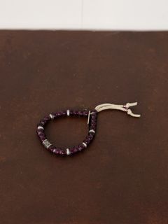 ”KMY ”BEADED BRACELET- ビーズブレスレット - PURPLE