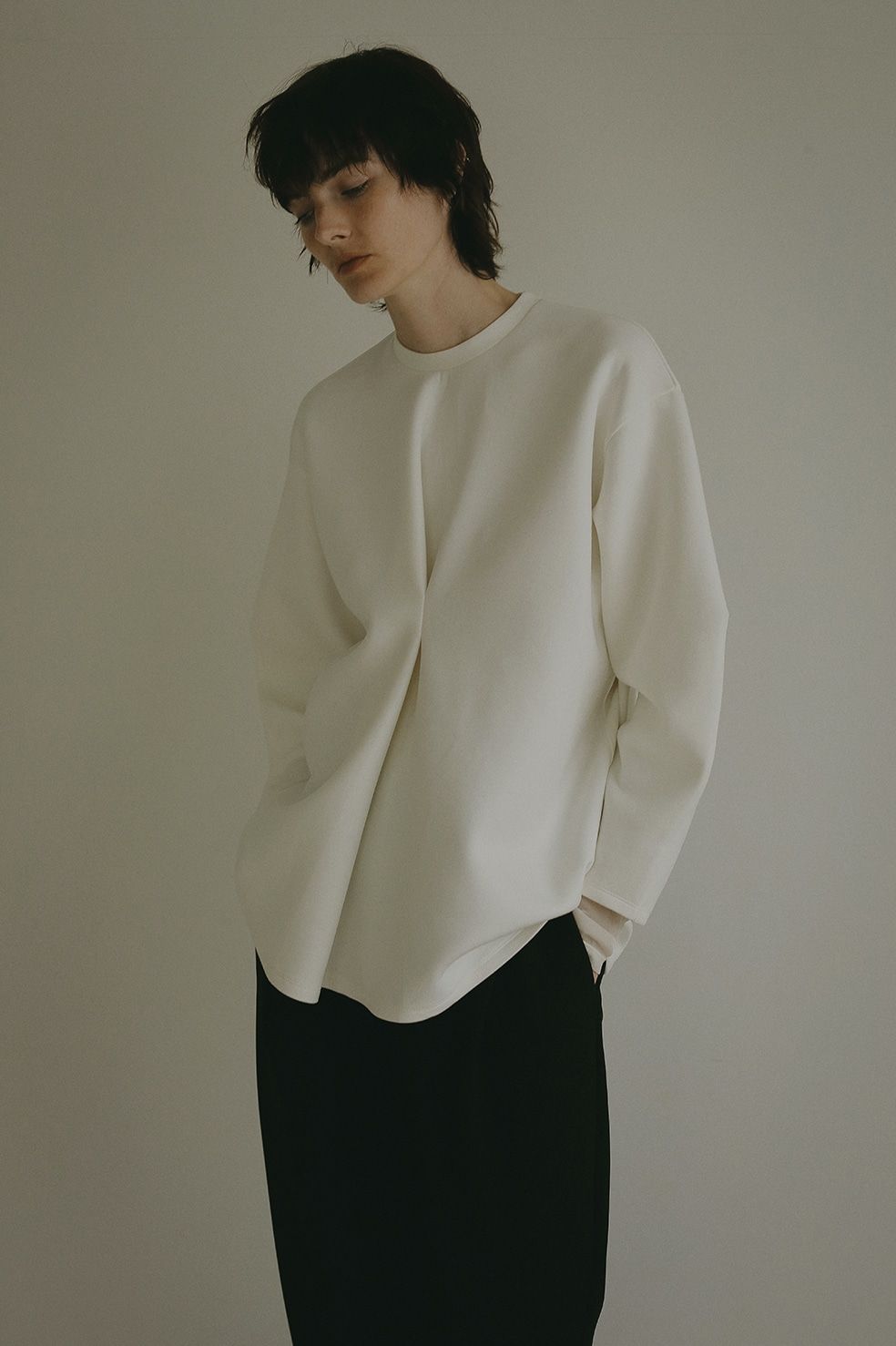 ウエスト タックカット トップス - WAIST TUCK CUT TOPS - WHITE