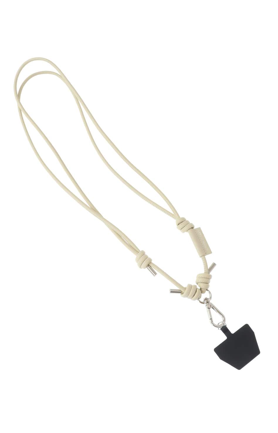 ITTI×MANOF HERRIE PHONE STRING - スマートフォンケース用ボディストラップ - IVORY