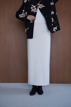 アジャスター付きスカート - 2WAY ADJUST LOW WAIST SKIRT - IVORY