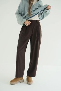 【25AW】 ベーシックタックパンツ -  BASIC TUCK PANTS (BROWN)