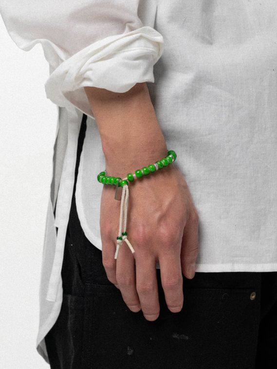 ”KMY ”BEADED BRACELET- ビーズブレスレット - GREEN