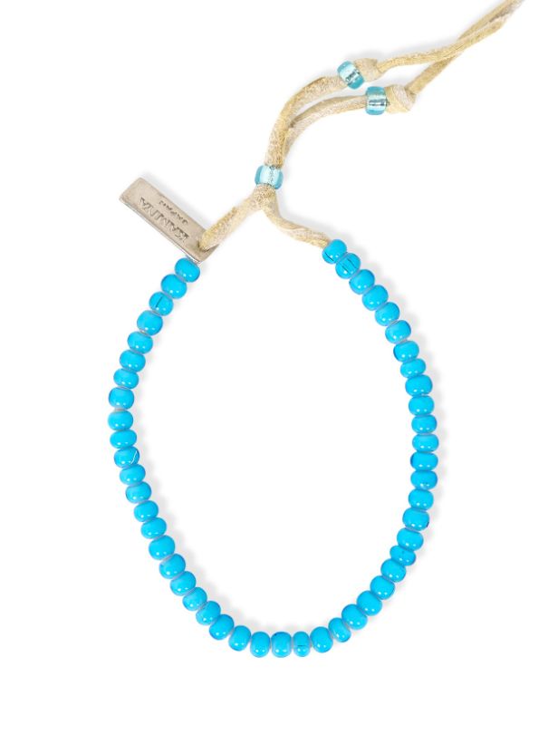 GLASS BEADED BRACELET- グラスビーズブレスレット - AQUA