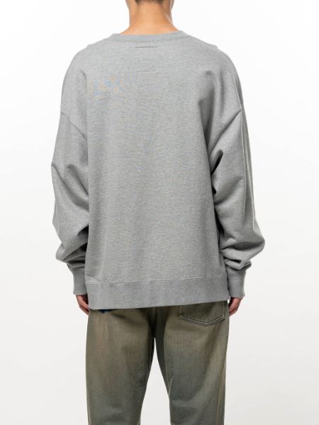 キャット プリント スウェットシャツ - Cat Printed Sweatshirt (GREY)