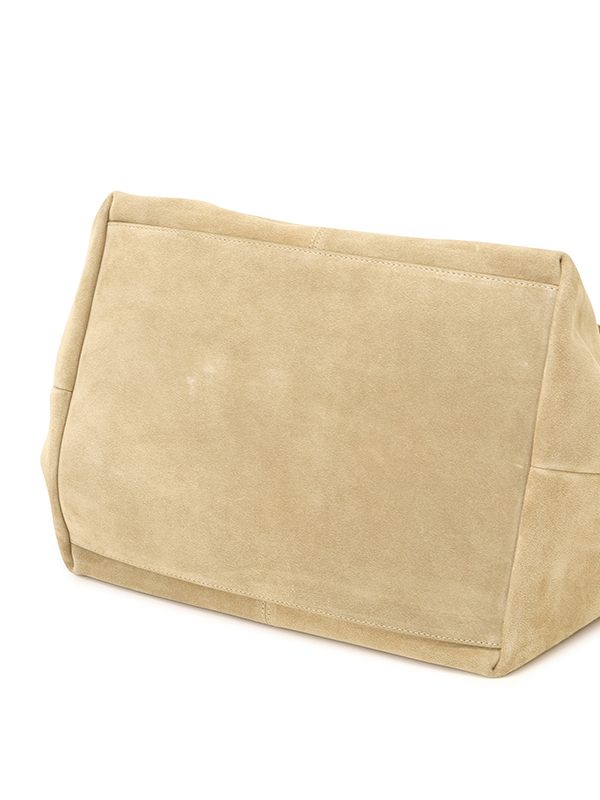 Wハンドルスウェードビッグトートバッグ （BEIGE）