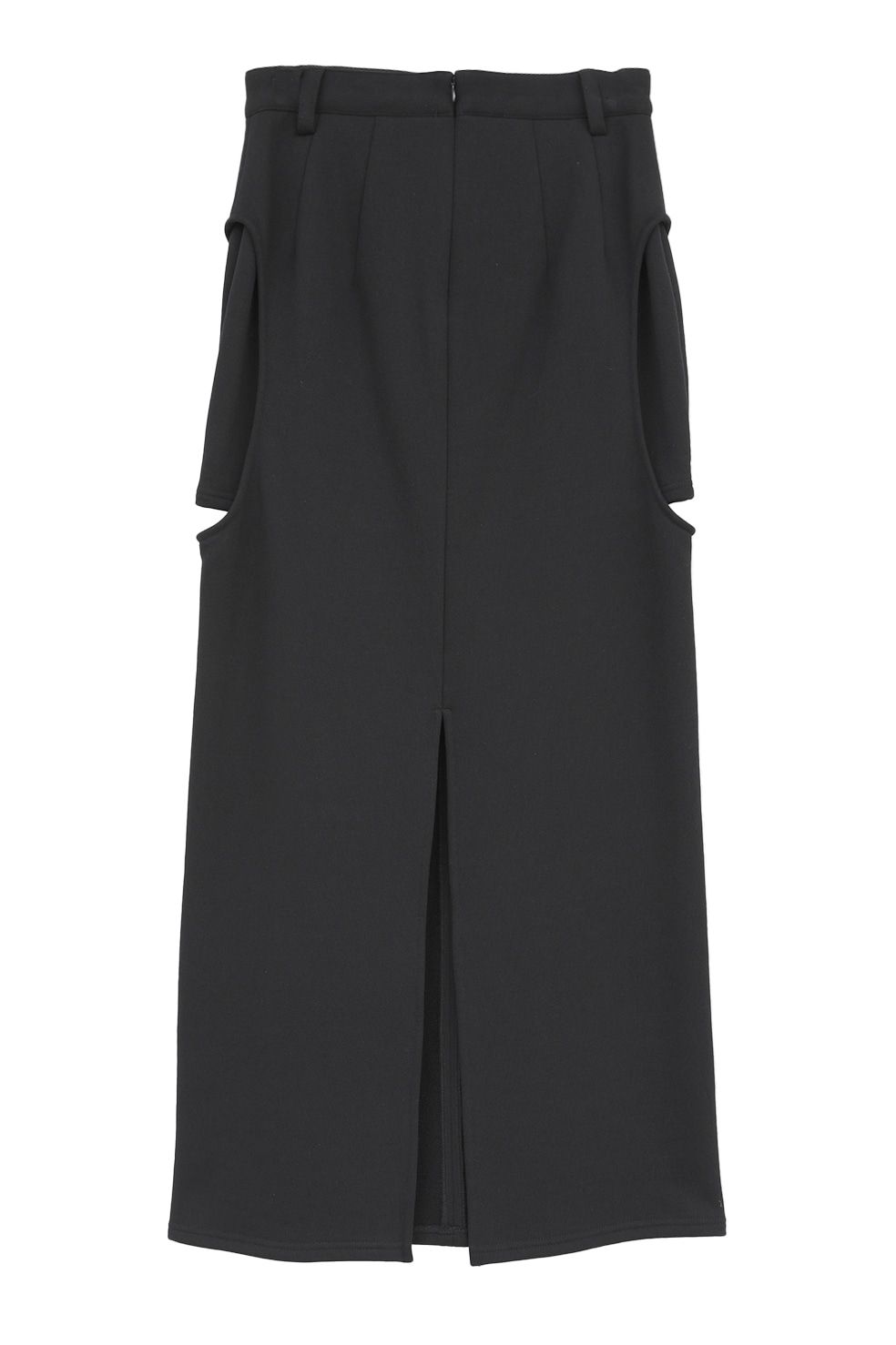 サークルカットスカート - CIRCLE CUT SWEAT SKIRT (BLACK)