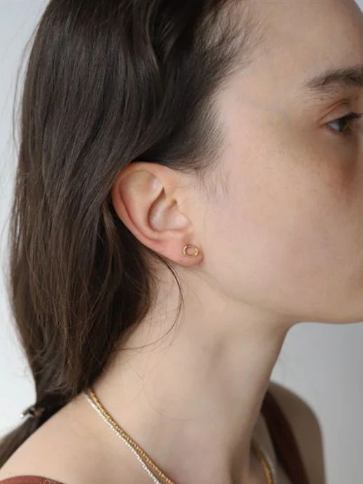 【両耳用】デューピアス GOLD ゴールド シンプル デザイン ユニセックス アクセサリー