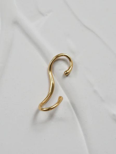 フルーエントイヤーカフ GD ゴールド シンプル デザイン ユニセックス アクセサリー