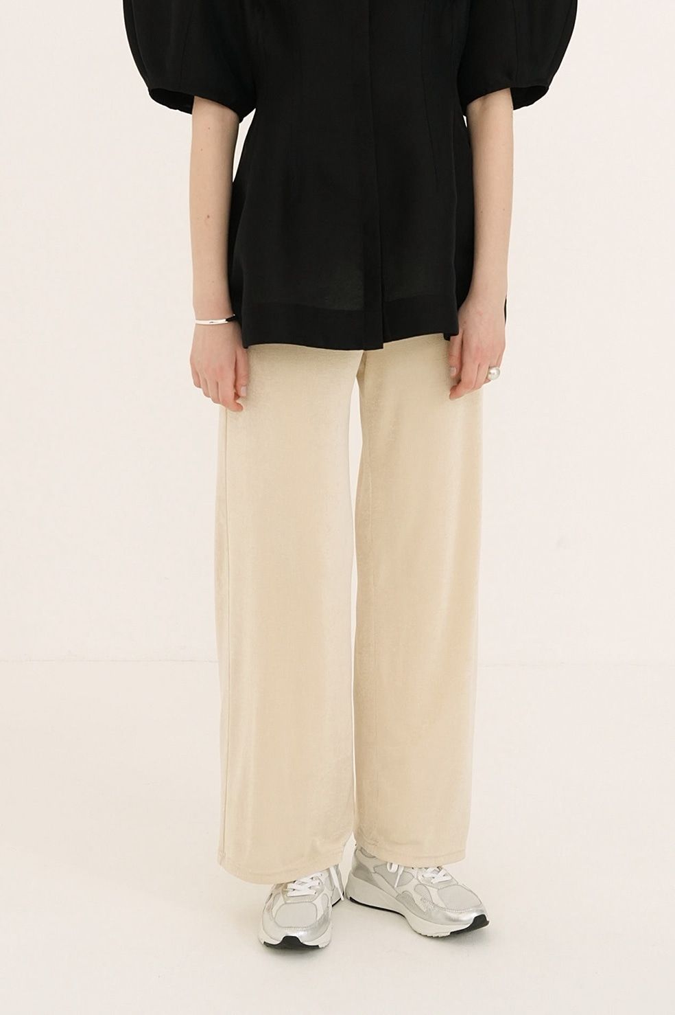 CLANE - ジャージーパンツ - BRIGHT JERSEY PANTS IVORY