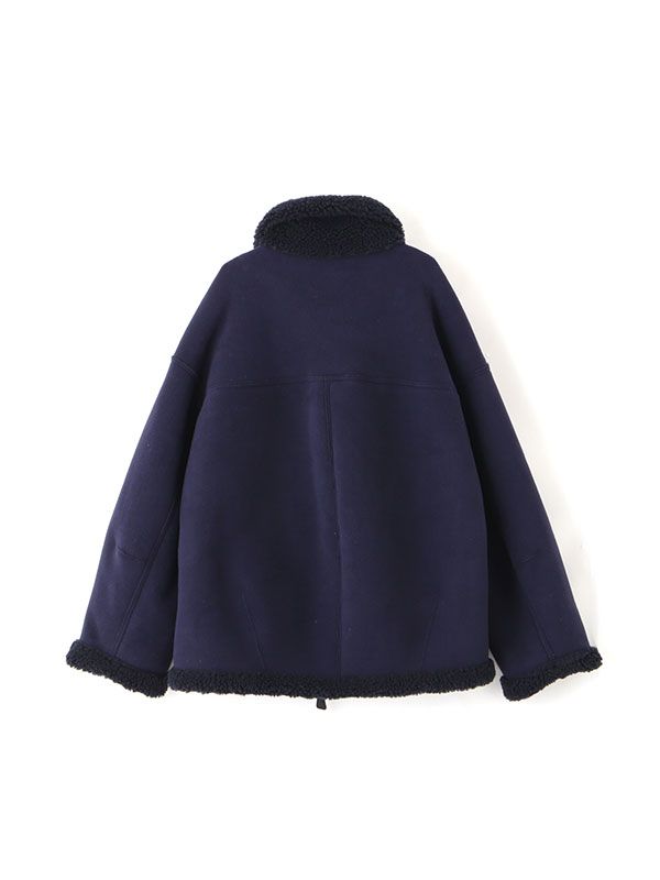 リバーシブルボアブルゾン  (NAVY)