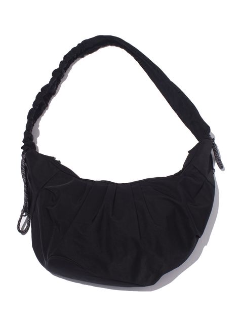 テクスチャード ツイル ボディバッグ  / TEXTURED TWILL BODY BAG （BLACK)