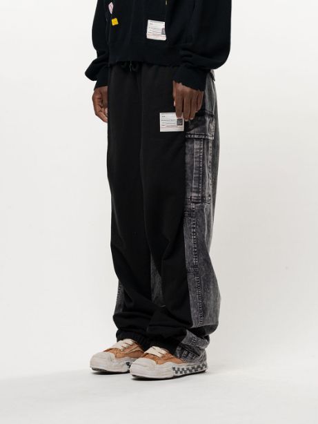 コンバインド ミリタリー スウェットパンツ - Combined Military Sweat Pants (BLACK)
