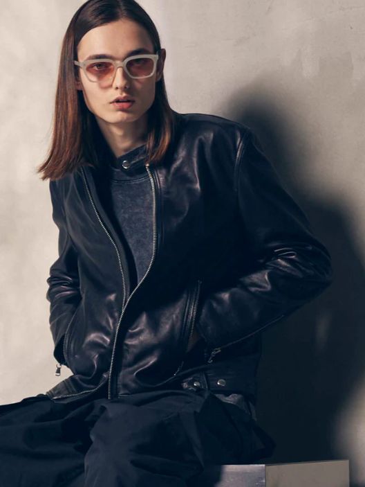 シープレザー ライダース ジャケット - Dress-Fit Sheep Leather Single Rider Jacket