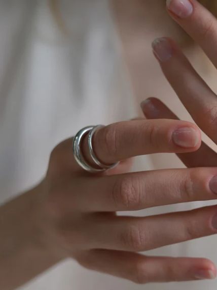 クロスリング SV シルバー 指輪 シンプル デザイン ユニセックス アクセサリー