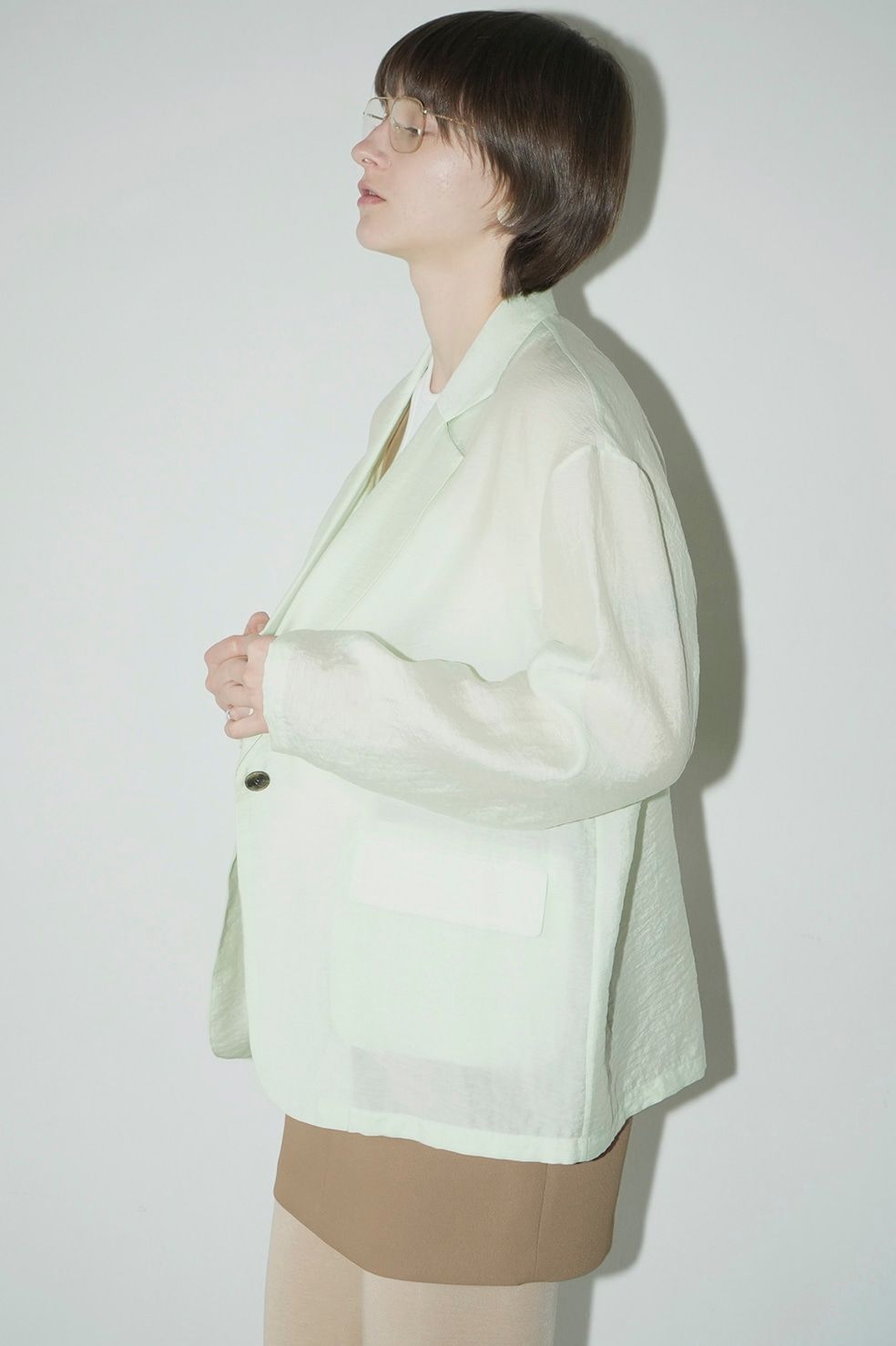 CLANE - シアーテーラードシャツ - SHEER TAILORED SHIRT - MINT