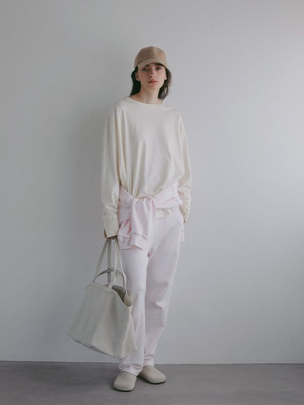 Wハンドルスウェードビッグトートバッグ （OFF WHITE）