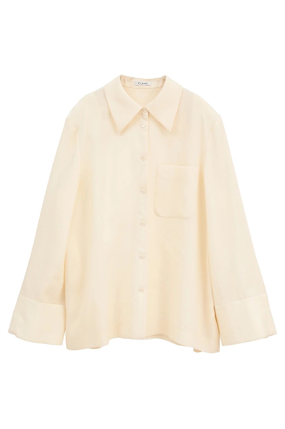 テンセルシャツジャケット - TENCEL SHIRT JACKET (IVORY)