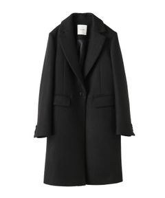 ボックスチェスターコート BLACK
