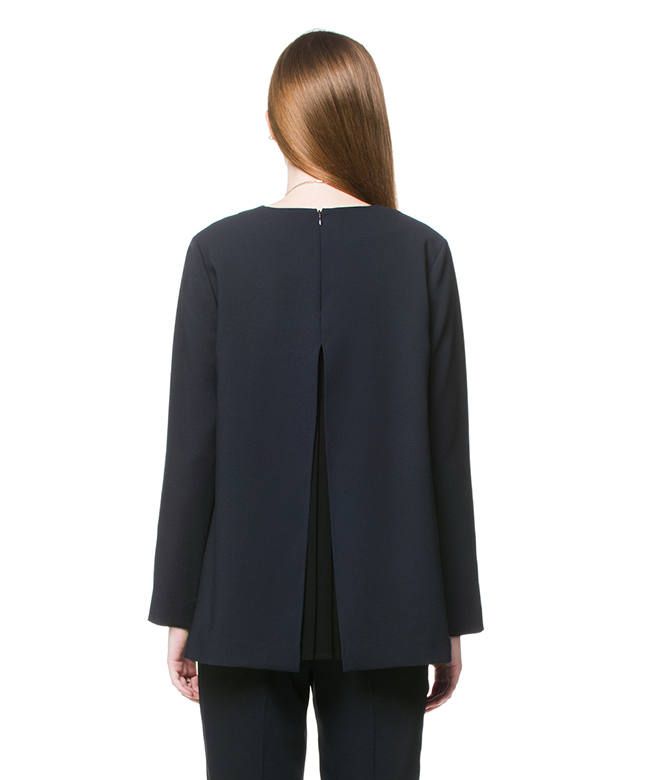 バックプリーツレイヤードトップス NAVY