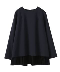 バックプリーツレイヤードトップス NAVY