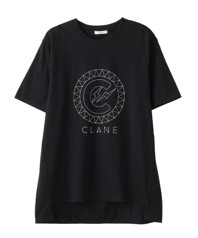 CLANE/FRAGMENT PROJECT 刺繍Tシャツ BLACK
