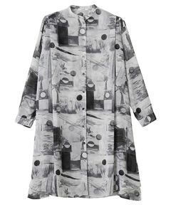 《残り一点》プリントアートロングシャツ - PAINTING ART LONG SHIRT