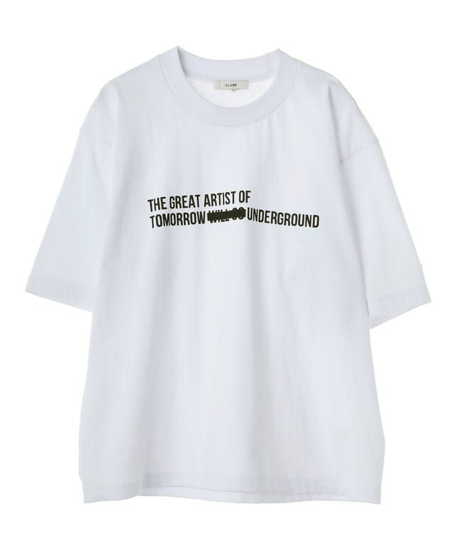 CLANE HOMME - オーバーラインティーシャツ - OVER LINE T-SHIRT - WHITE | ADDICT WEB SHOP