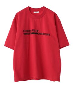 オーバーラインティーシャツ - OVER LINE T-SHIRT - RED