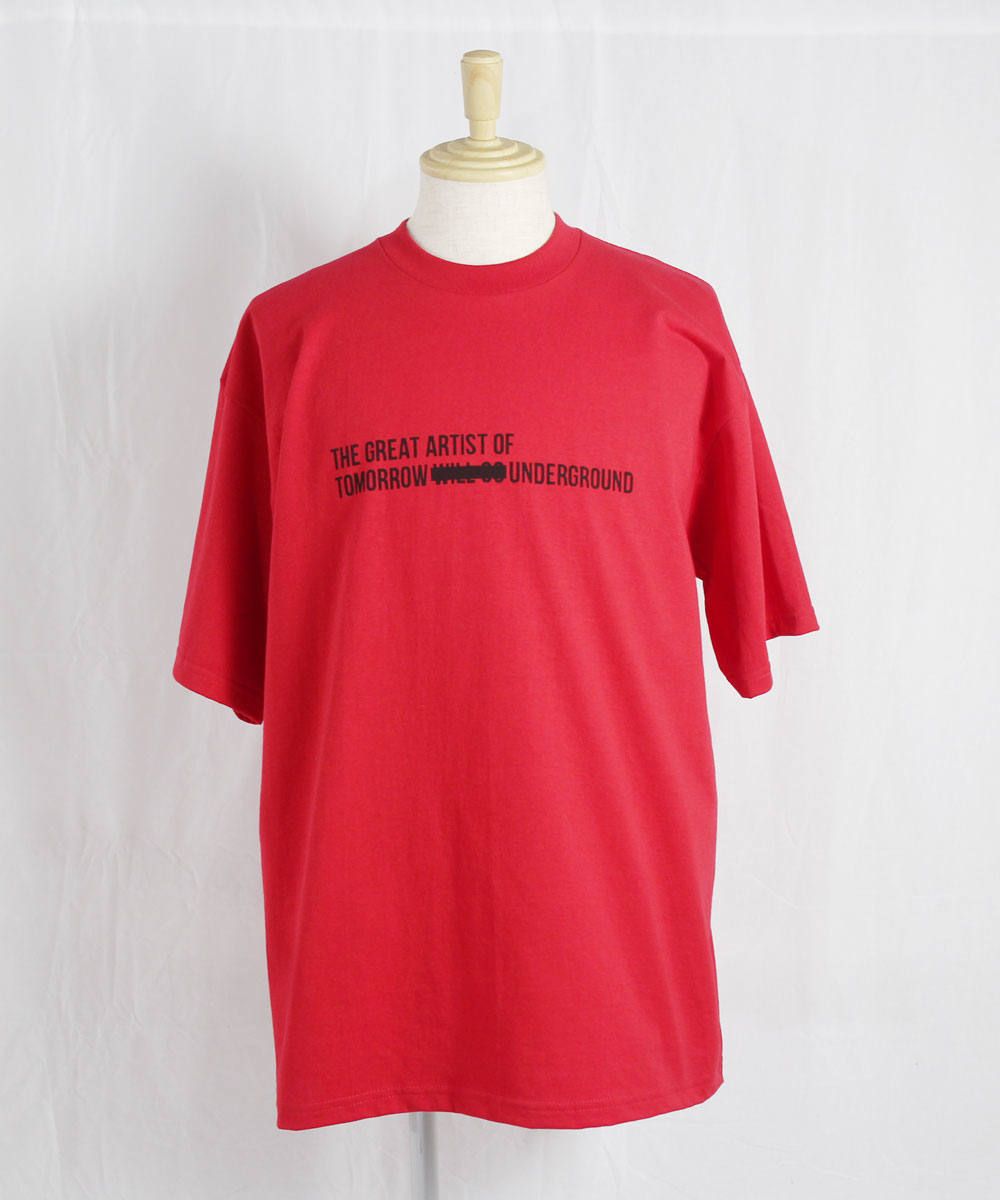 オーバーラインティーシャツ - OVER LINE T-SHIRT - RED