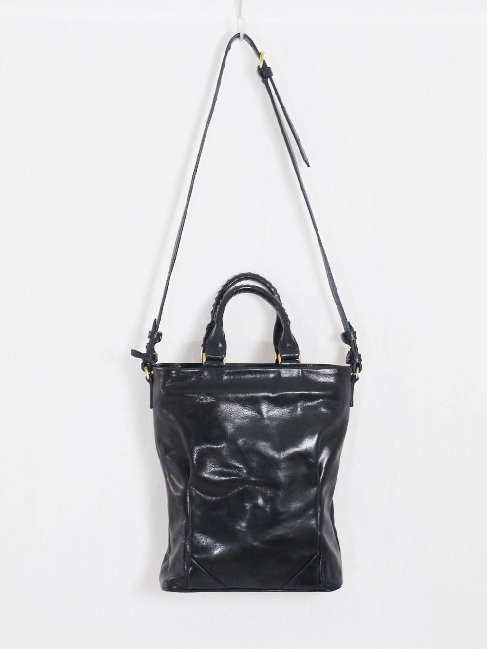 ピックトートバッグ -  pick tote S steer oil shrink