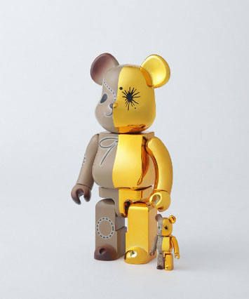 MEDICOM TOY メディコムトイ ×MIHARA YASUHIRO BE＠RBRICK 100%&400% ミハラヤスヒロ ベアブリック ブラウン/ゴールド