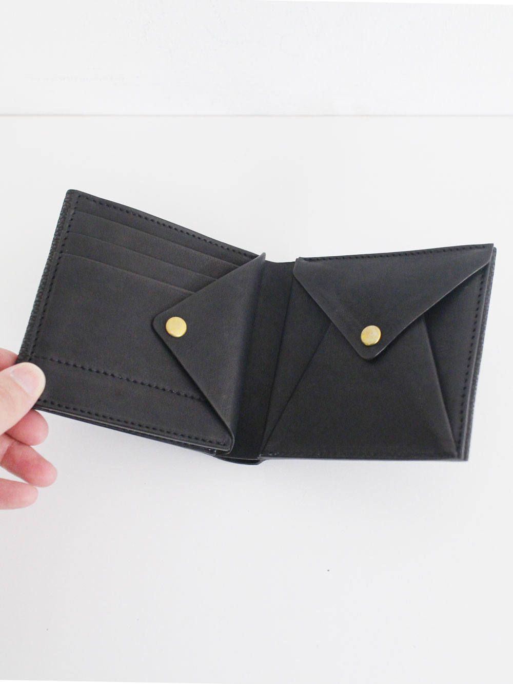 漆塗りフォールドウォレット- Fold wallet urusi steer oil
