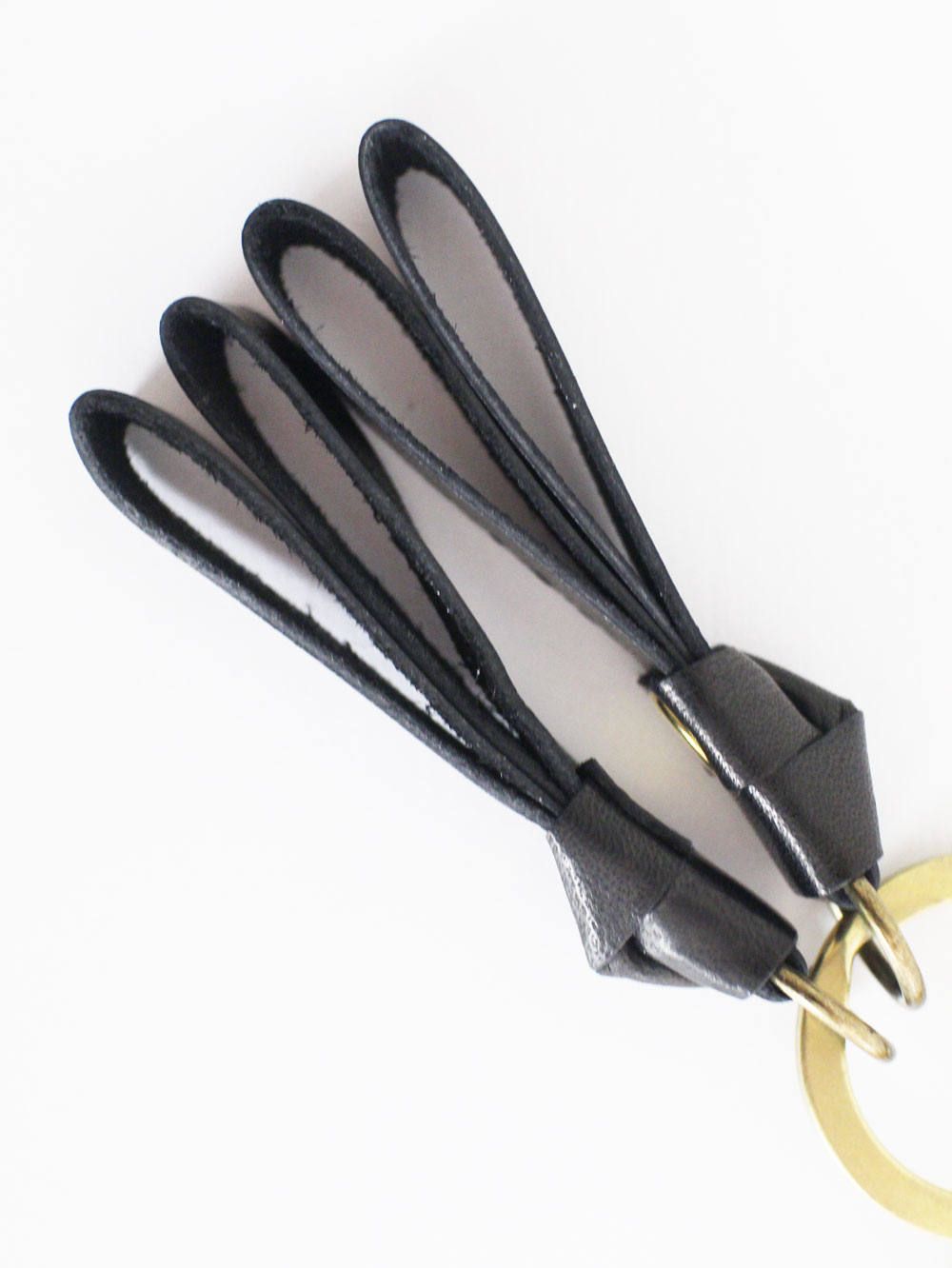 レザーキーホルダー - KEY HOLDER GOLD × BLACK