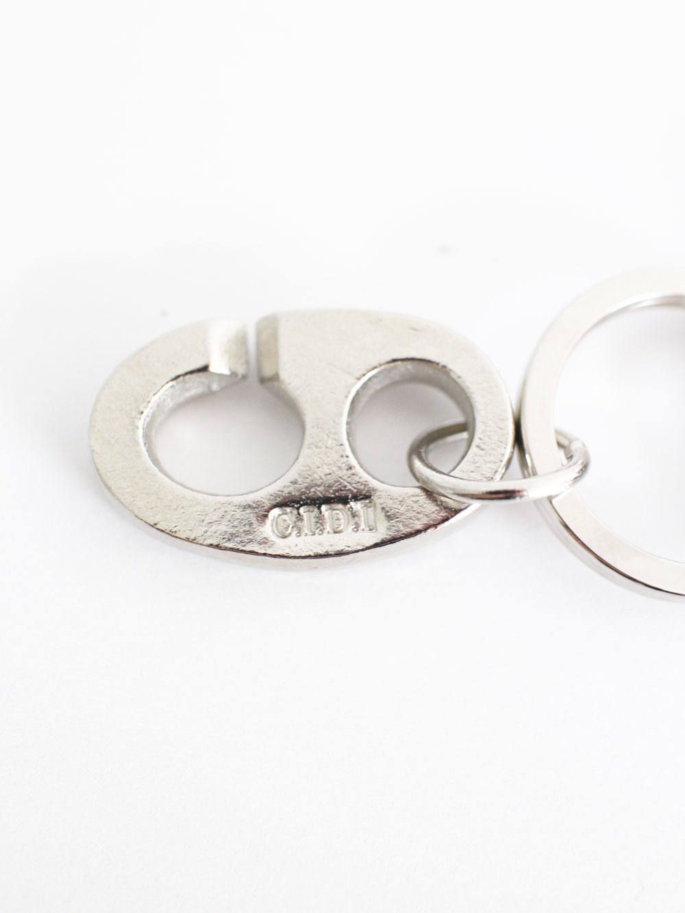 レザーキーホルダー - KEY HOLDER SILVER ×BLACK