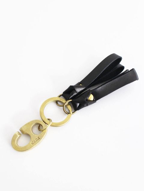 レザーキーホルダー - KEY HOLDER GOLD × BLACK