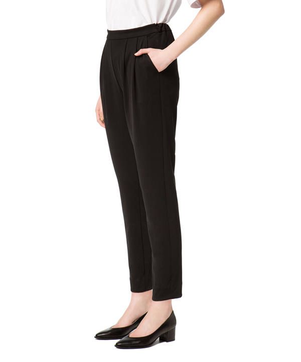 ベーシックタックパンツ - J/W BASIC TUCK PANTS - BLACK