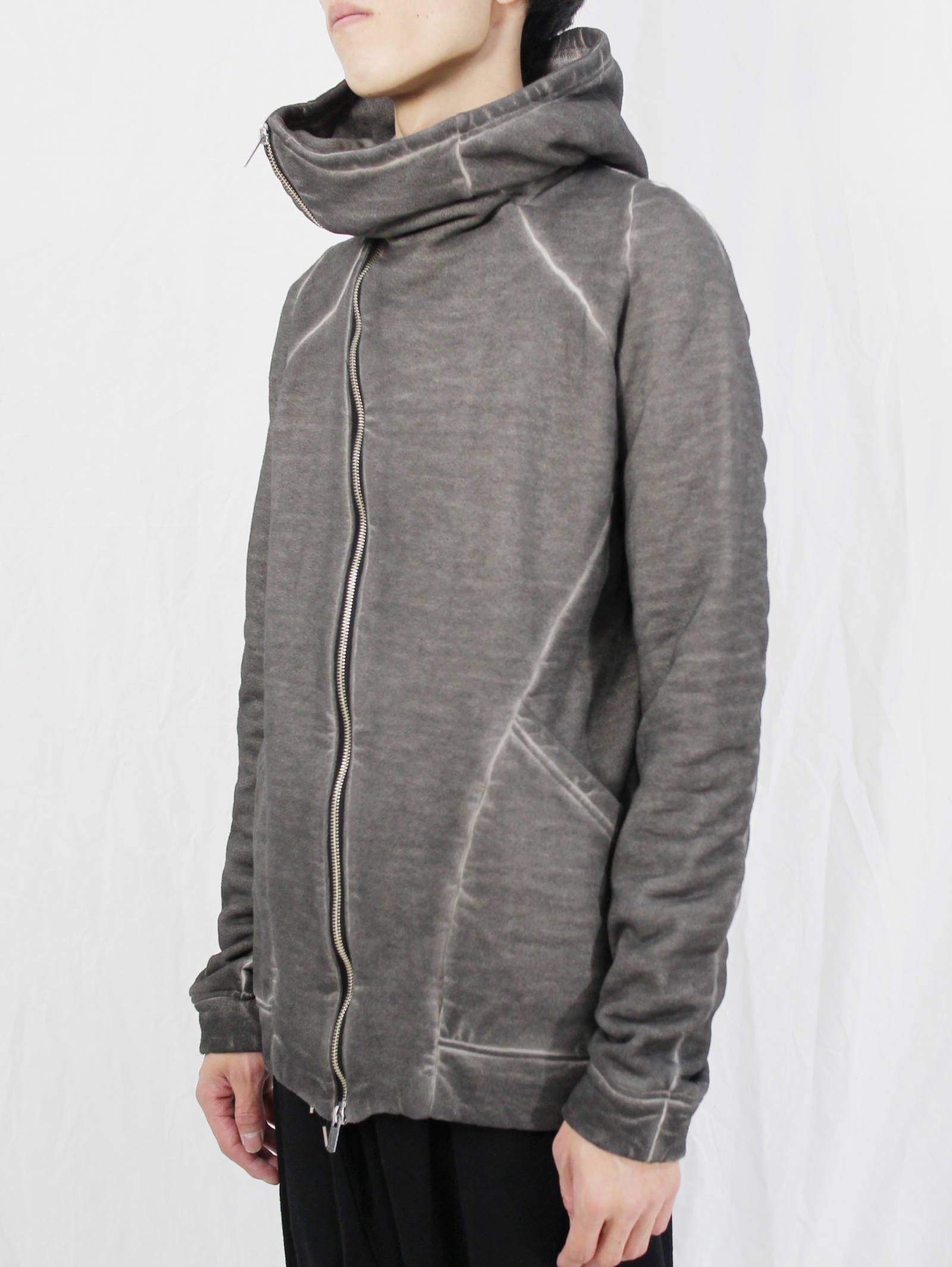 コールドダイジップアップパーカー - Cold Dye Zip Up Parka - Grey