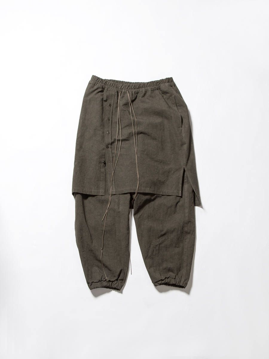 高密度ウェザースカートパンツ - GREY