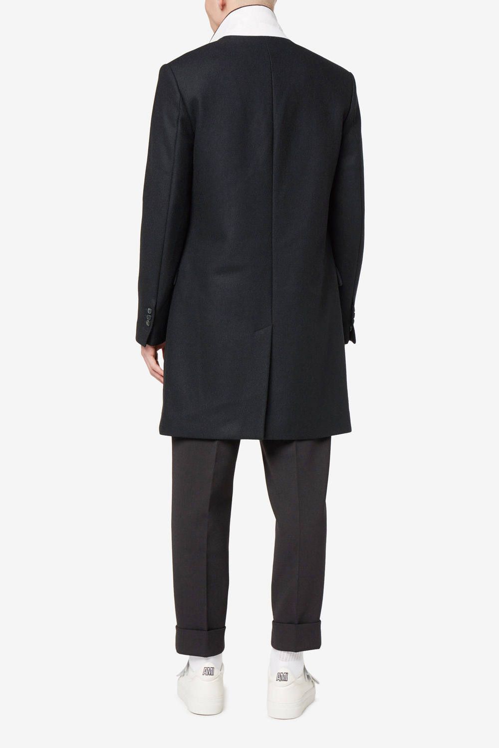 AMI Alexandre Mattiussi - チェスターコート - TWO BUTTON COAT - DARK NAVY | ADDICT  WEB SHOP