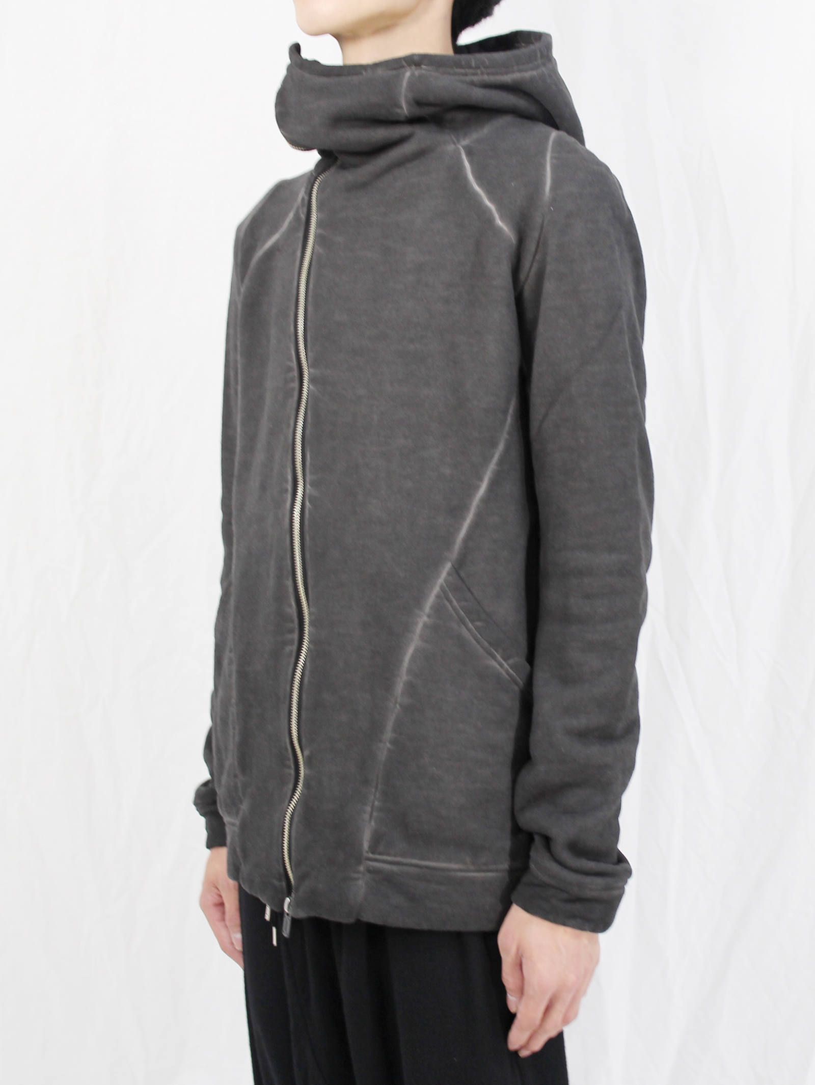 コールドダイジップアップパーカー - Cold Dye Zip Up Parka - Black