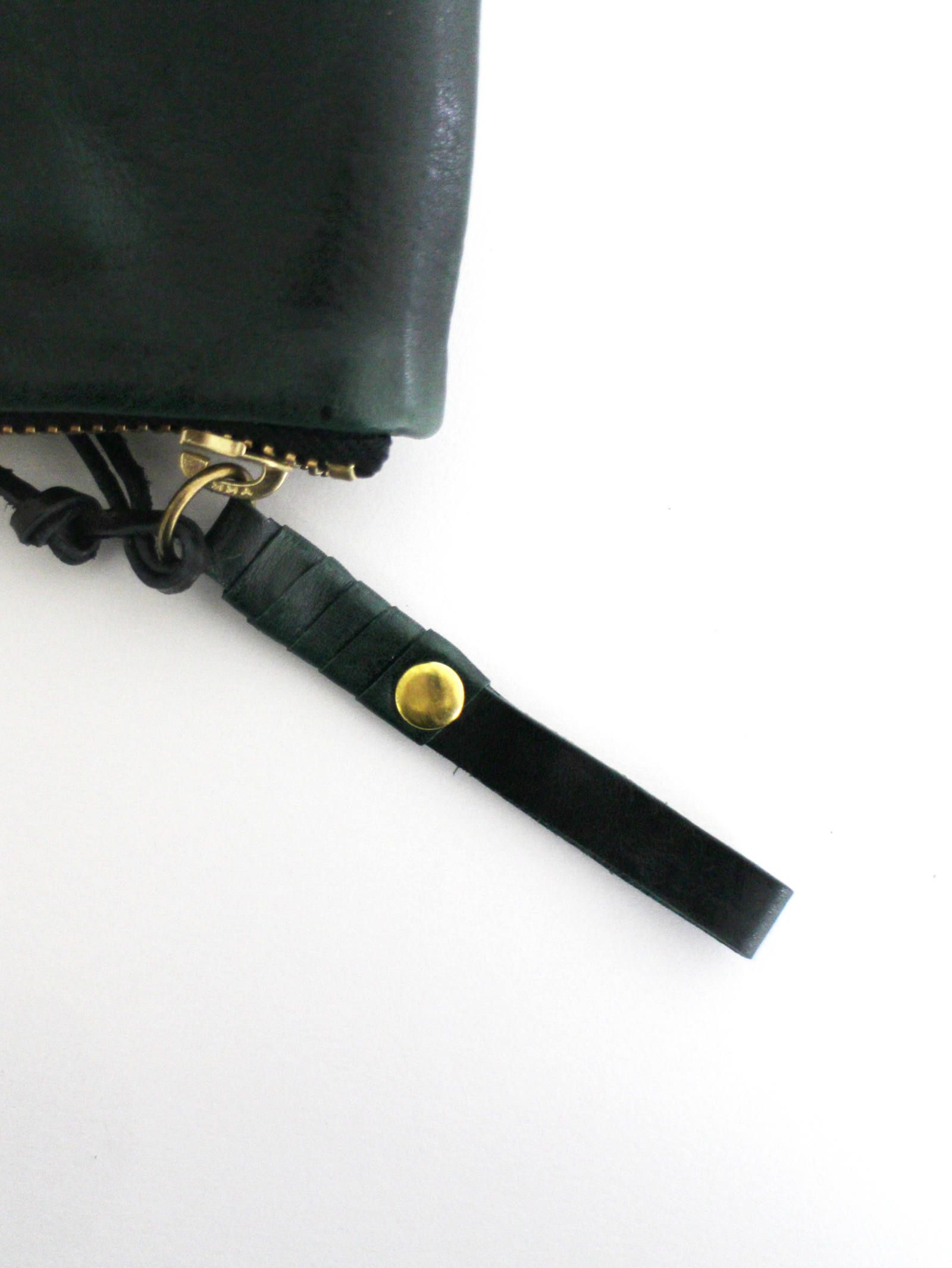 スモールクラッチバッグ - 4handle file MID - GREEN