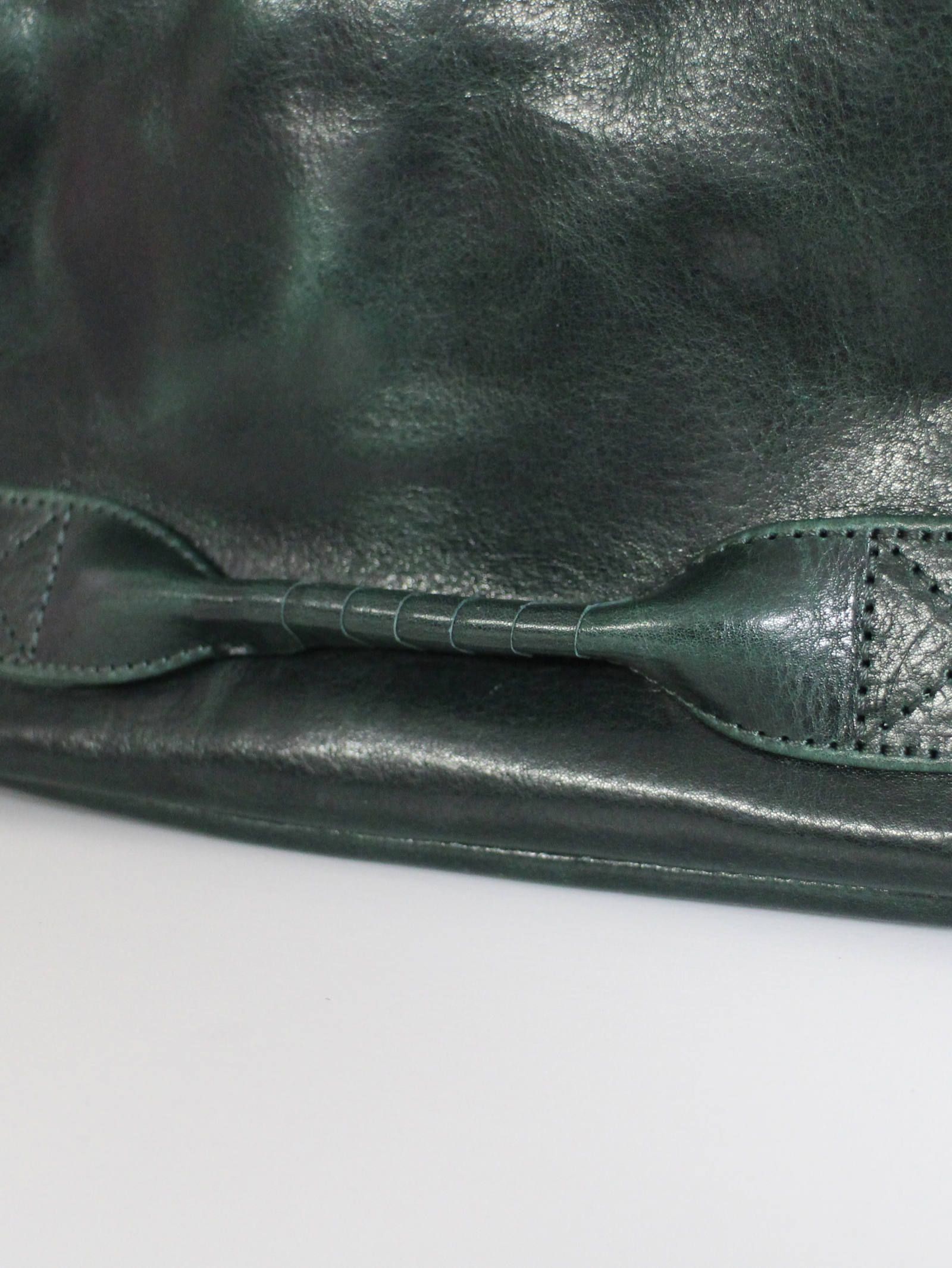 スモールクラッチバッグ - 4handle file MID - GREEN