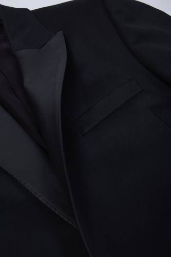 タキシードクロスストレッチコート - Tuxedo Cloth Stretch Chesterfield