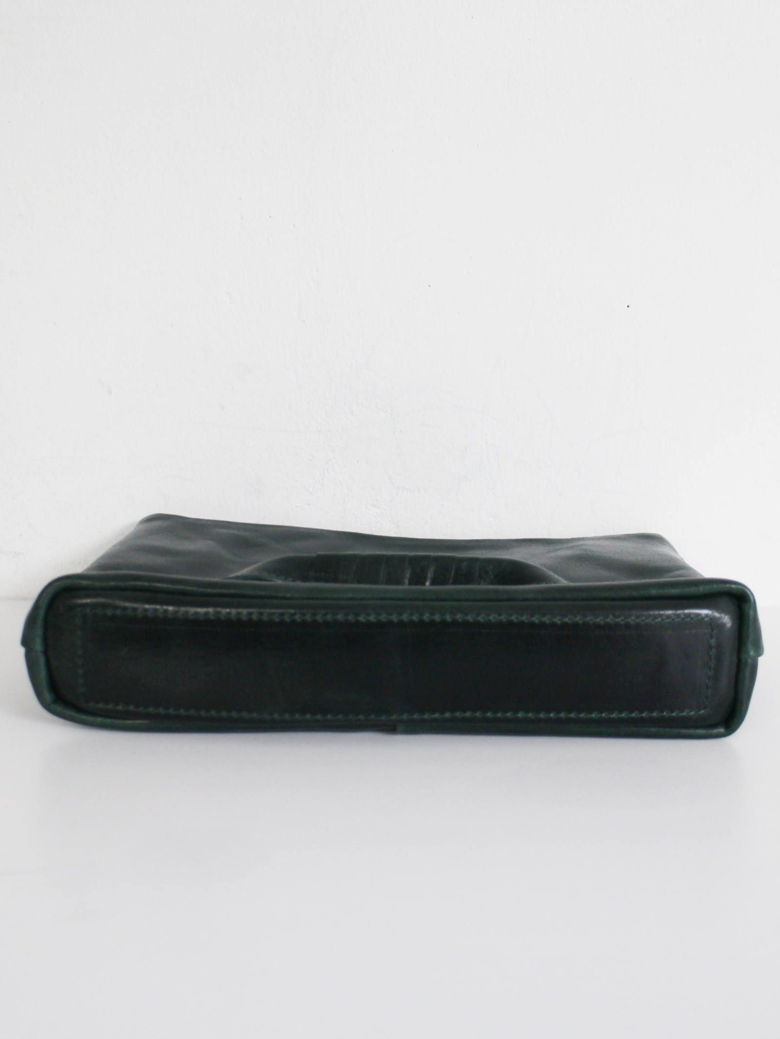 スモールクラッチバッグ - 4handle file MID - GREEN