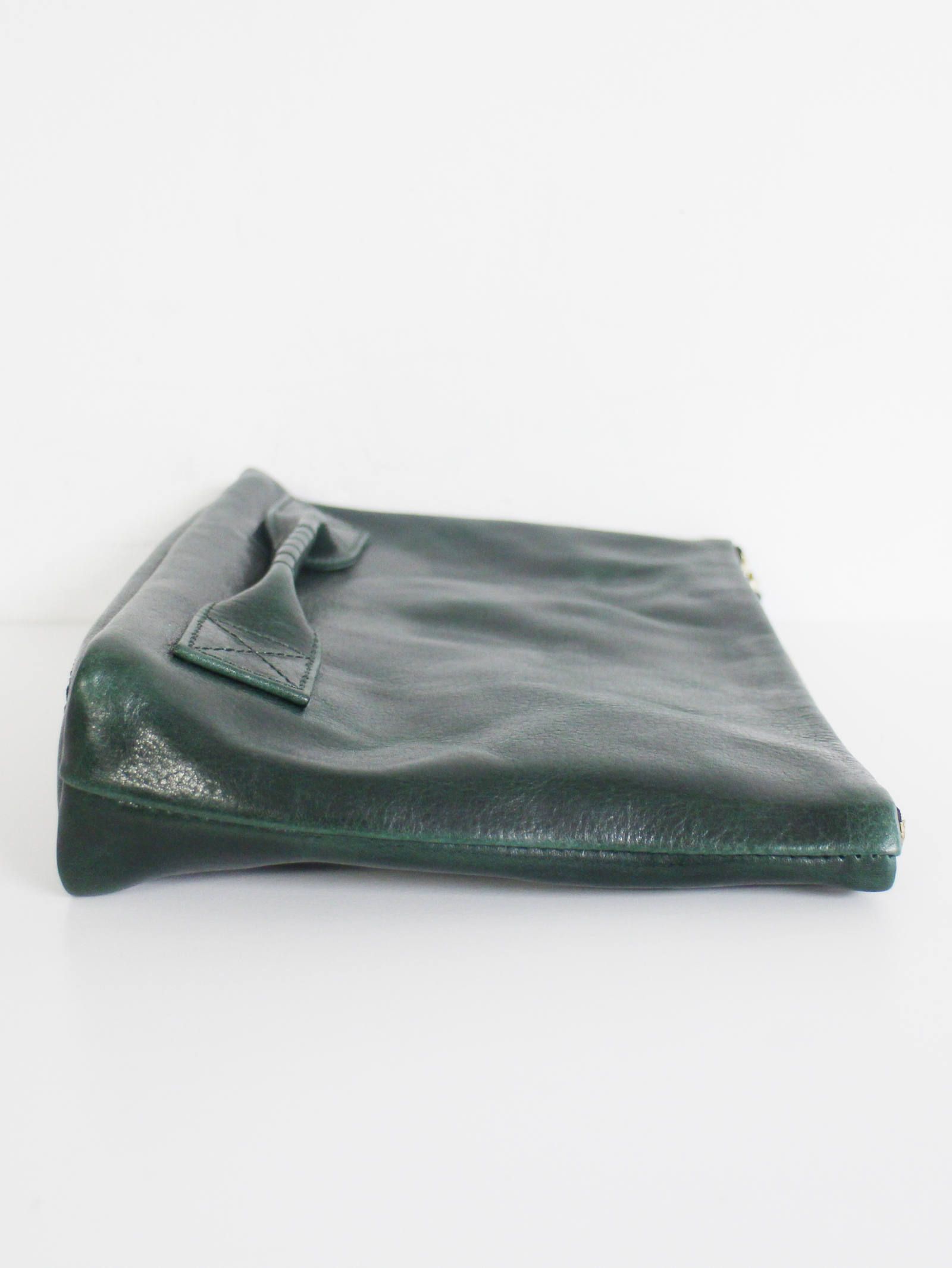 スモールクラッチバッグ - 4handle file MID - GREEN